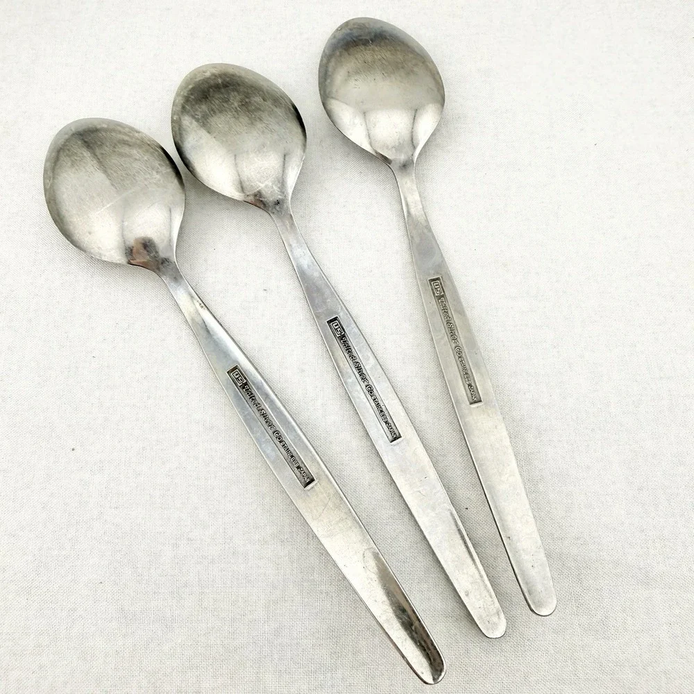 United Silver Co Stainless Japan Floral Scroll Edge Flatware Lot of 14 USI17 MCM